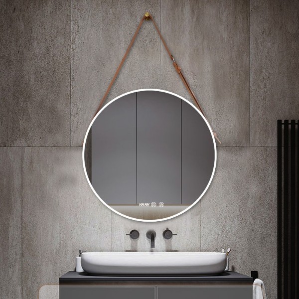 定制圆形铝框浴室镜 源头工厂定制  智能浴室镜 人体感应